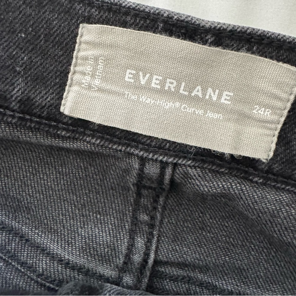Everlane Black The Way High Curve Jeans size 24R - Picture 8 of 9